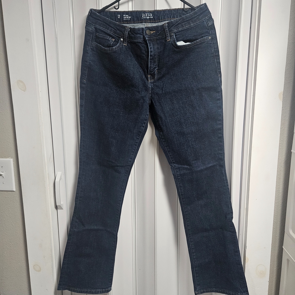 a.n.a Women's Boot Cut Jeans - Dark Blue